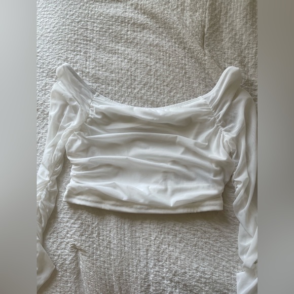Shein off the shoulder mesh top - Picture 1 of 4